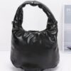 Metallic Sculptural Flower Handle Handbag