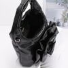 Metallic Sculptural Flower Handle Handbag