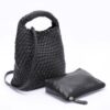 Woven Handbag and Clutch Set – Intricate Weave
