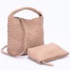 Woven Handbag and Clutch Set – Intricate Weave