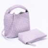 Woven Handbag and Clutch Set – Intricate Weave