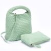 Woven Handbag and Clutch Set – Intricate Weave