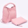 Woven Handbag and Clutch Set – Intricate Weave