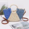 StrawEssence Faux Straw Tote with Woven Texture