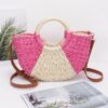 StrawEssence Faux Straw Tote with Woven Texture