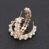 Pearl-Embellished Gold Hoop Earrings – Classic 2″
