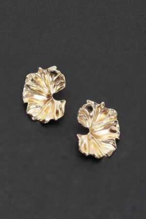 Petal Motif Drop Earrings – Floral Silhouette