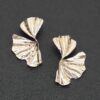 Leaf-Shaped Gold-Tone Drop Earrings