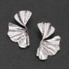 Leaf-Shaped Gold-Tone Drop Earrings