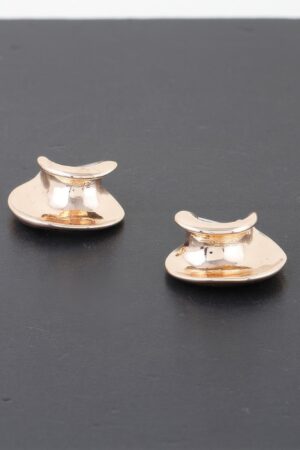 Golden Curve Stud Earrings – Polished Minimalist