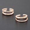 Harmony Curve Gold-Plated Sculptural Earrings