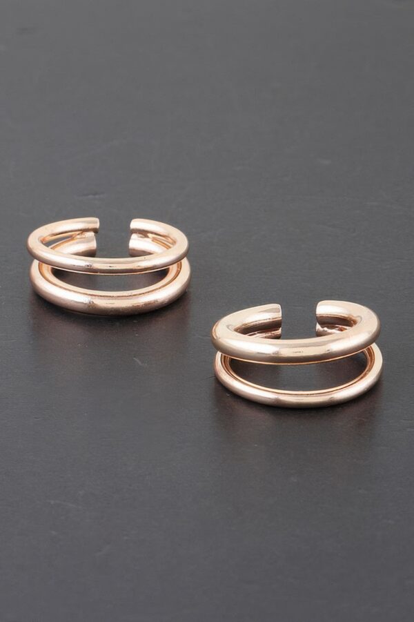 Harmony Curve Gold-Plated Sculptural Earrings