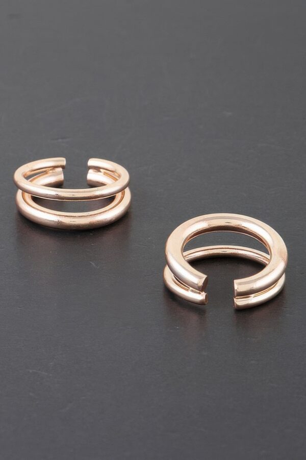 Harmony Curve Gold-Plated Sculptural Earrings