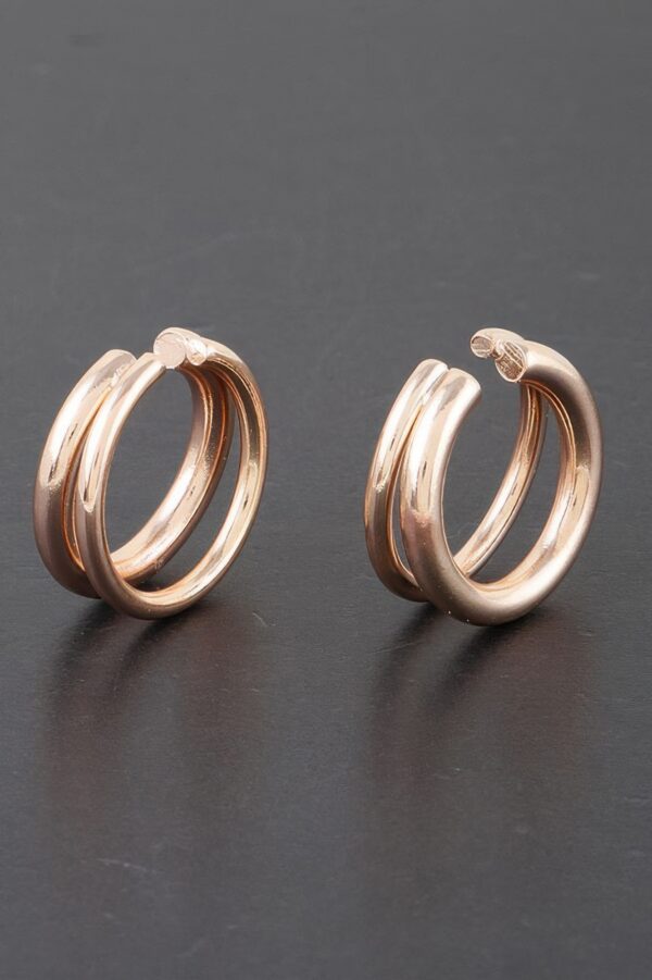 Harmony Curve Gold-Plated Sculptural Earrings