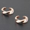 Plated Twist Stud Earrings – Mini Twisted Design