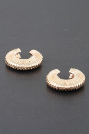 Spiral Earrings – Gold-Tone Sculptural Design