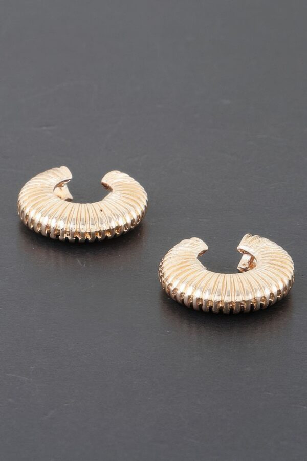Spiral Earrings – Gold-Tone Sculptural Design