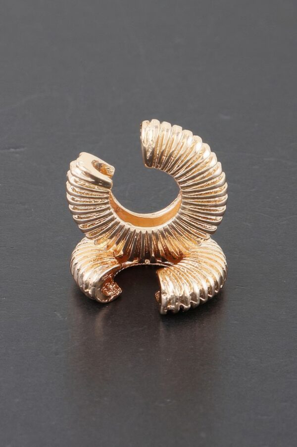 Spiral Earrings – Gold-Tone Sculptural Design