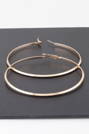 Gilded Loops 3″ Gold Hoop Earrings