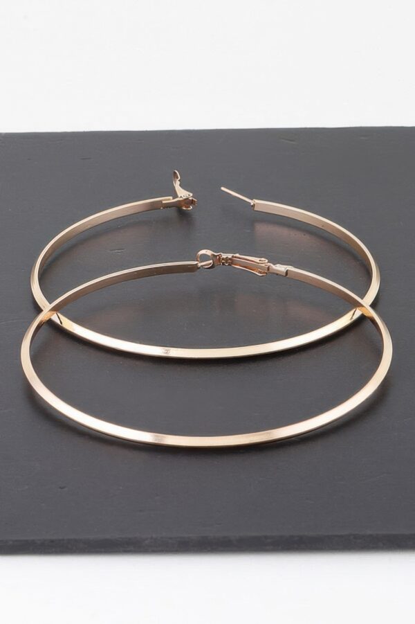 Gilded Loops 3″ Gold Hoop Earrings