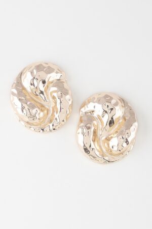 Golden Twist Earrings – Twisted Gold-Plated Drop