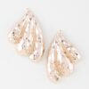 Golden Wave Sculpted Earrings – Polished Gold-Tone
