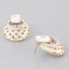 Chic Form Contoured Gold-Tone Earrings
