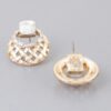 Chic Form Contoured Gold-Tone Earrings
