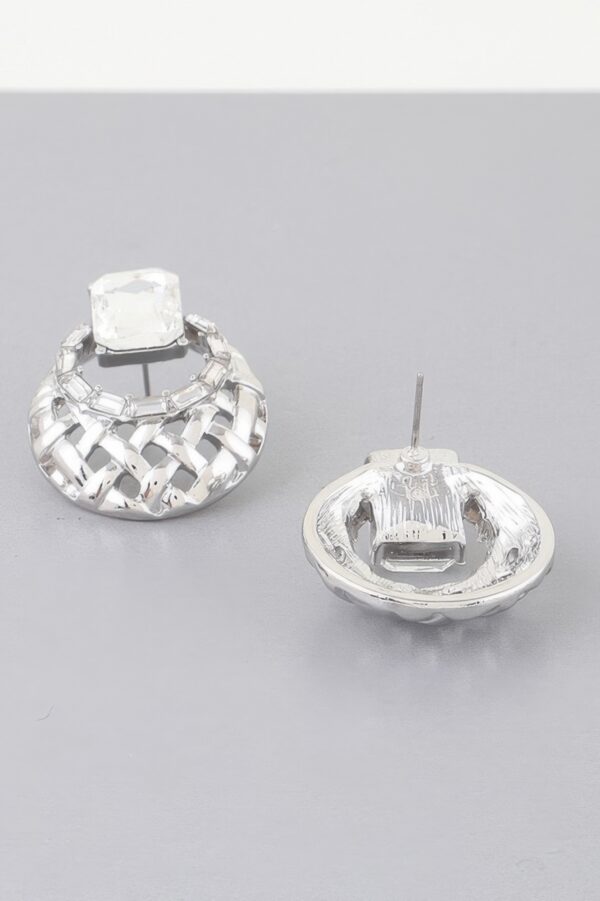 Chic Form Contoured Gold-Tone Earrings