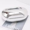 Metallic Acrylic Clutch – Structured High-Shine Evening Bag