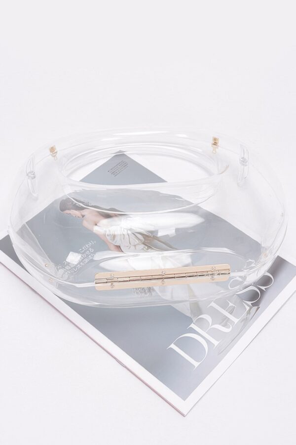 Transparent Acrylic Clutch – Structured Clear Evening Bag
