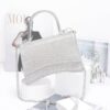 Rhinestone Top-Handle Flap Bag – Structured Evening Handbag