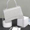 Rhinestone Top-Handle Flap Bag – Structured Evening Handbag