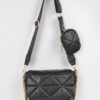 Quilted Crossbody Bag with Mixed Metal Accents