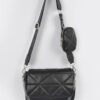 Quilted Crossbody Bag with Mixed Metal Accents