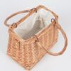 Bamboo Box Clutch with Faux Pearl Strap