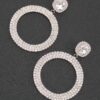 Rhinestone Circular Statement Earrings – Lightweight Sparkle