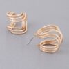 Triple-Wire Wrap Hoop Earrings – Polished Metallic