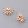 Double Wire Shiny Stud Earrings – Layered Geometric