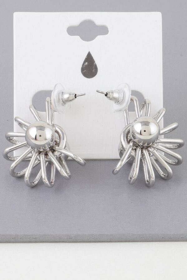 Double Wire Shiny Stud Earrings – Layered Geometric