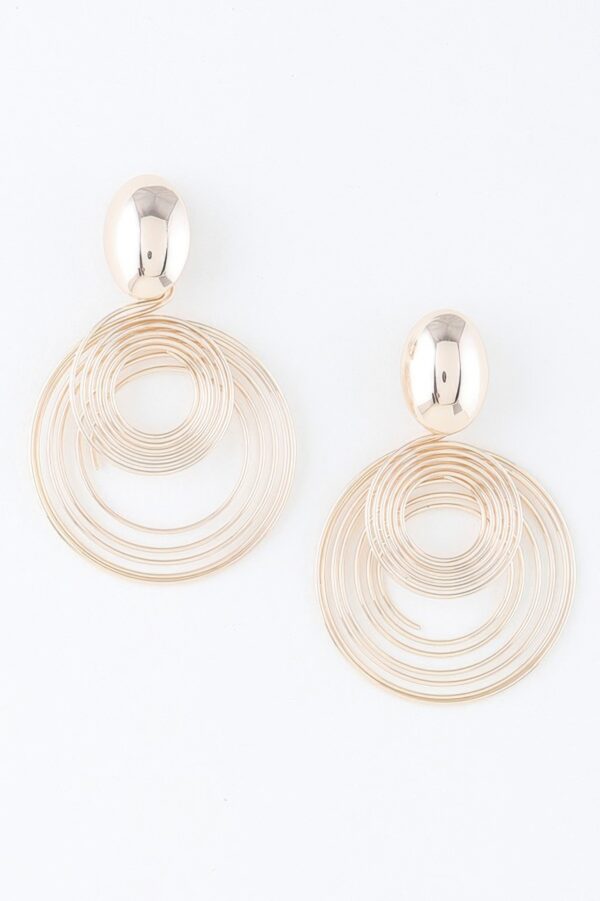 Delicate Spiral Drop Earrings – Modern Lightweight