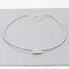 Double Cube Beaded Oval-Link Necklace – 14″ Layering Chain
