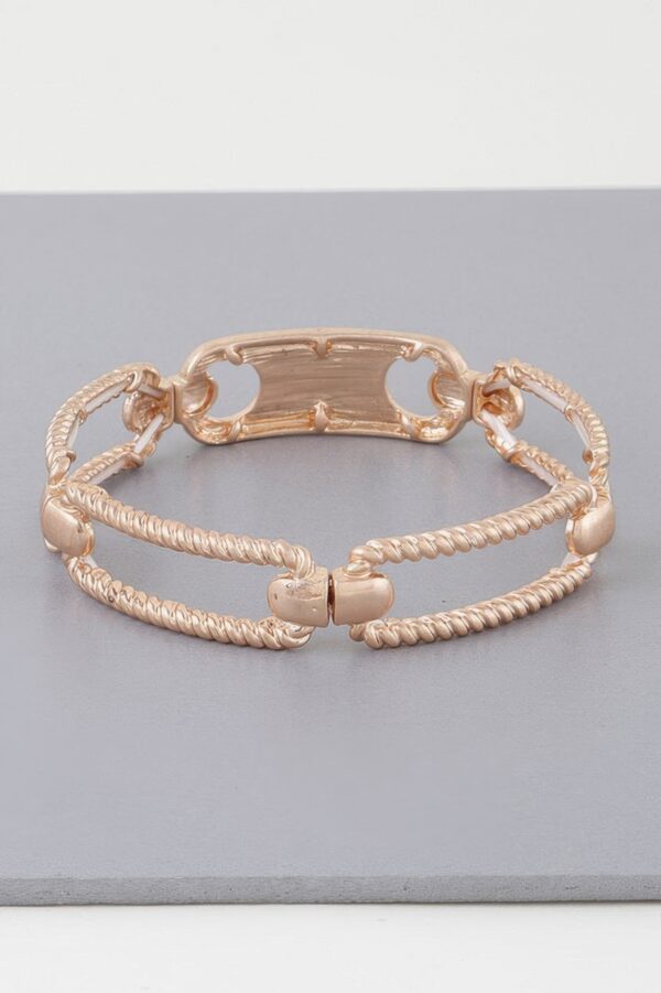 Twisted Plate Cuff Bracelet – Shiny Multi