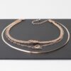 Multi Metallic Toggle Link Necklace – Chunky Short Chain