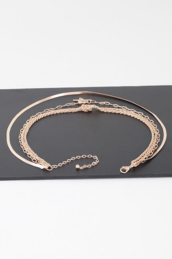 Multi Metallic Toggle Link Necklace – Chunky Short Chain