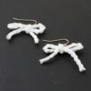 Braided Ribbon Stud Earrings – Sculptural High-Shine