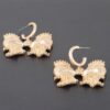 Beaded Ribbon Dangle Earrings – Textured Sparkle