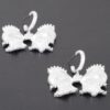 Beaded Ribbon Dangle Earrings – Textured Sparkle