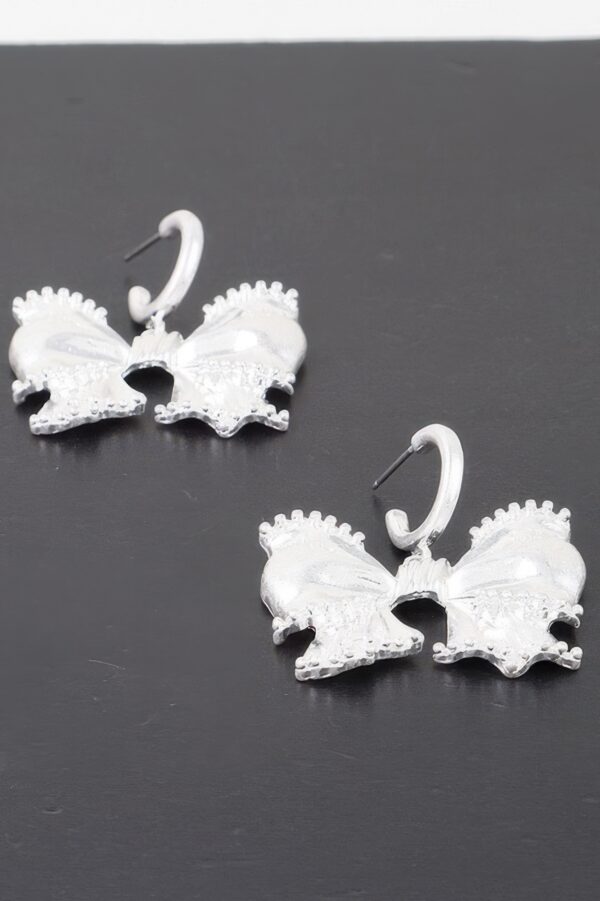 Beaded Ribbon Dangle Earrings – Textured Sparkle