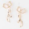 Shiny Cloud Ribbon Earrings – Polished Sculptural Drops
